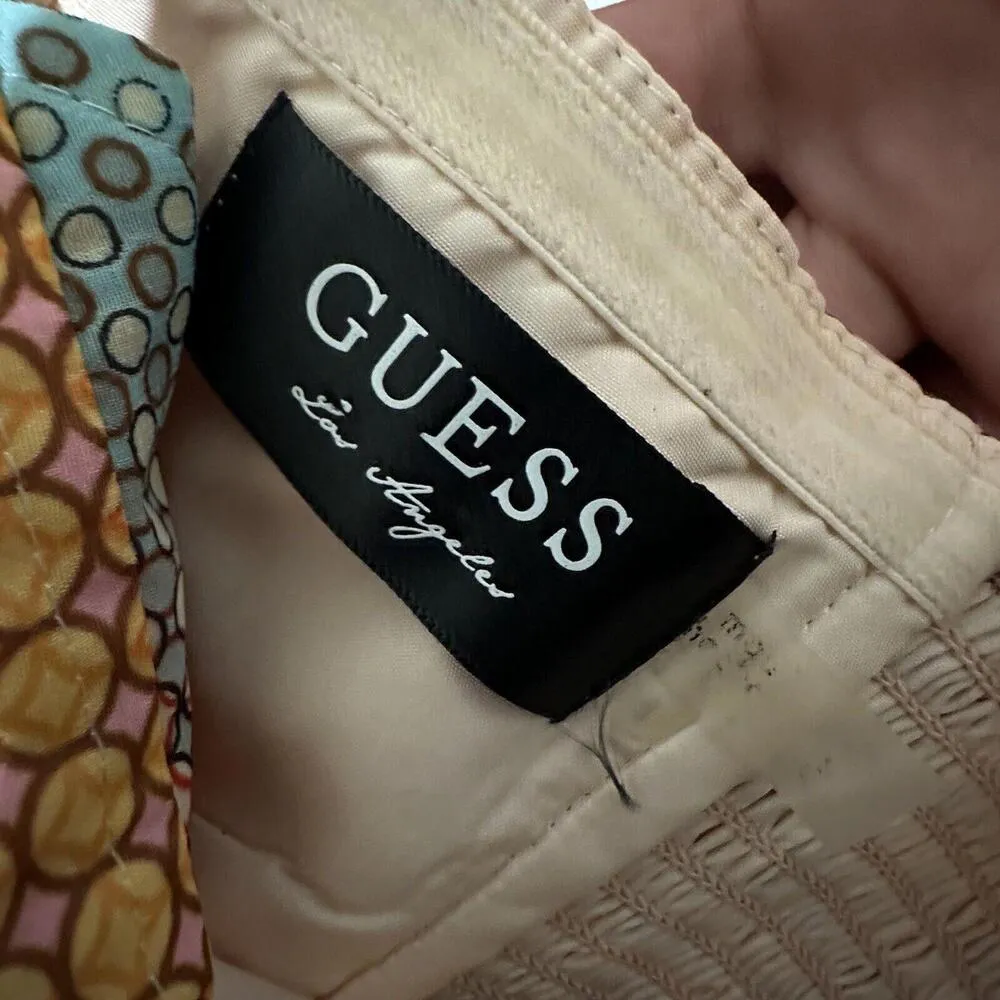 Guess Los Angeles Multi Color Hi Lo Dress Sz 4 Pink Blue Yellow - Image 12