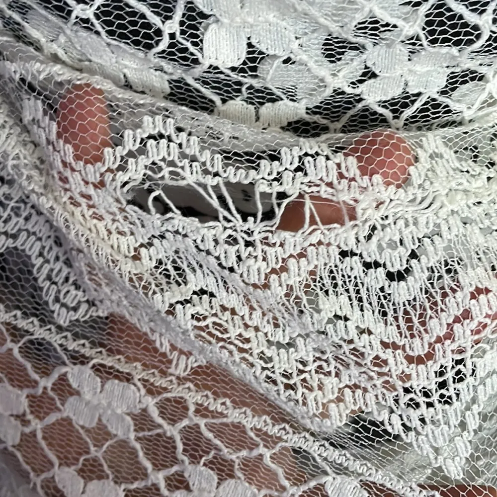 DEX LORD & TAYLOR NWT Sheer Ivory Lace T-Shirt Size Small - Image 10