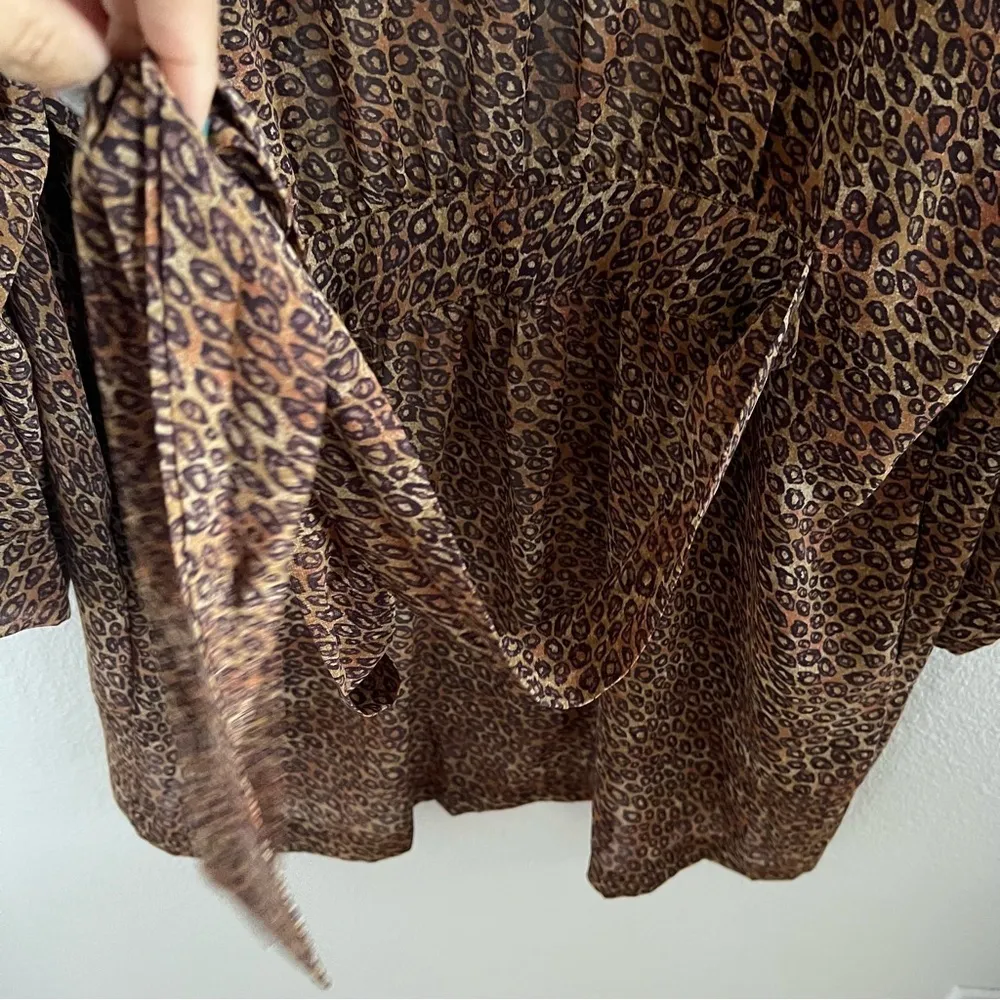 Victoria’s Secret Vintage Leopard Robe Animal Print OS - Image 5