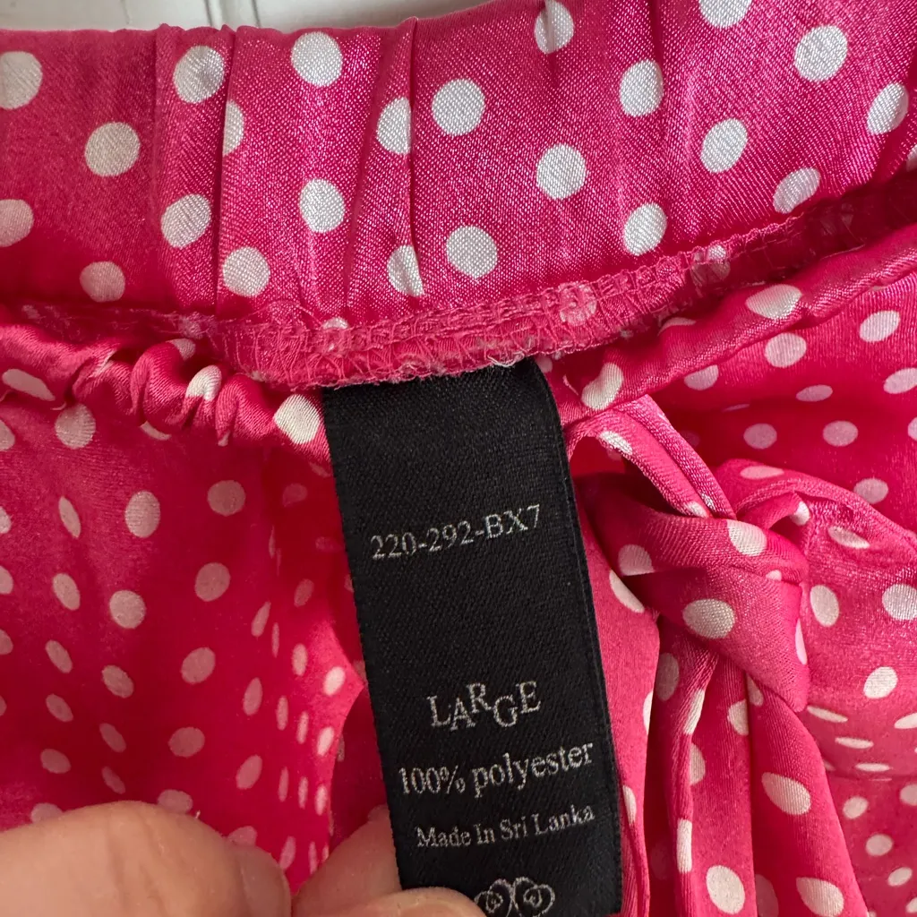 Victoria’s Secret pink satin polka dot pajama set size large - Image 10