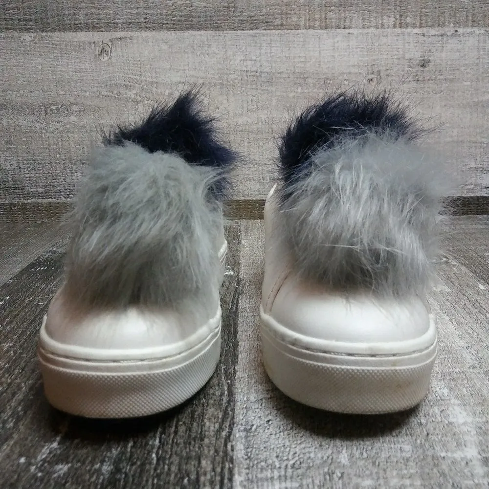 SAM EDELMAN Fuzzy White Sneaker Sz 4 - Image 6