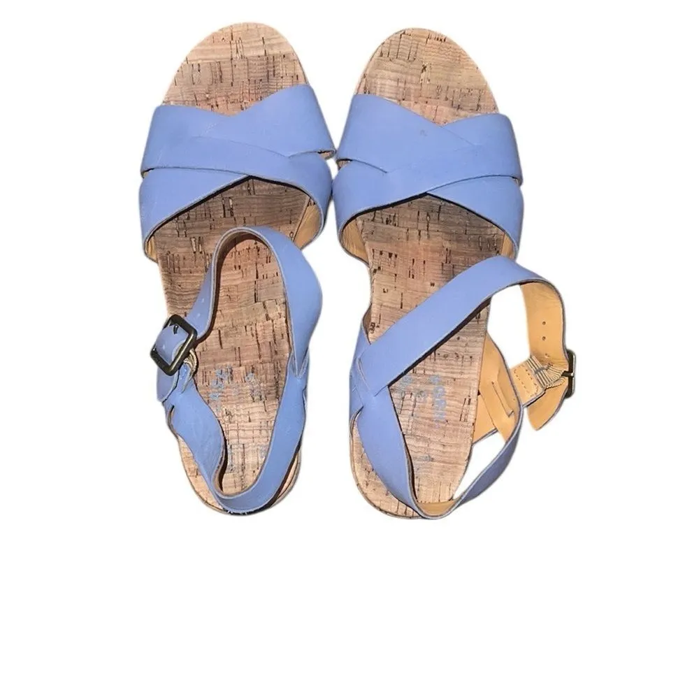 Kork-Ease Blue Leather Sandals Minimalist Size 9 M - Image 2