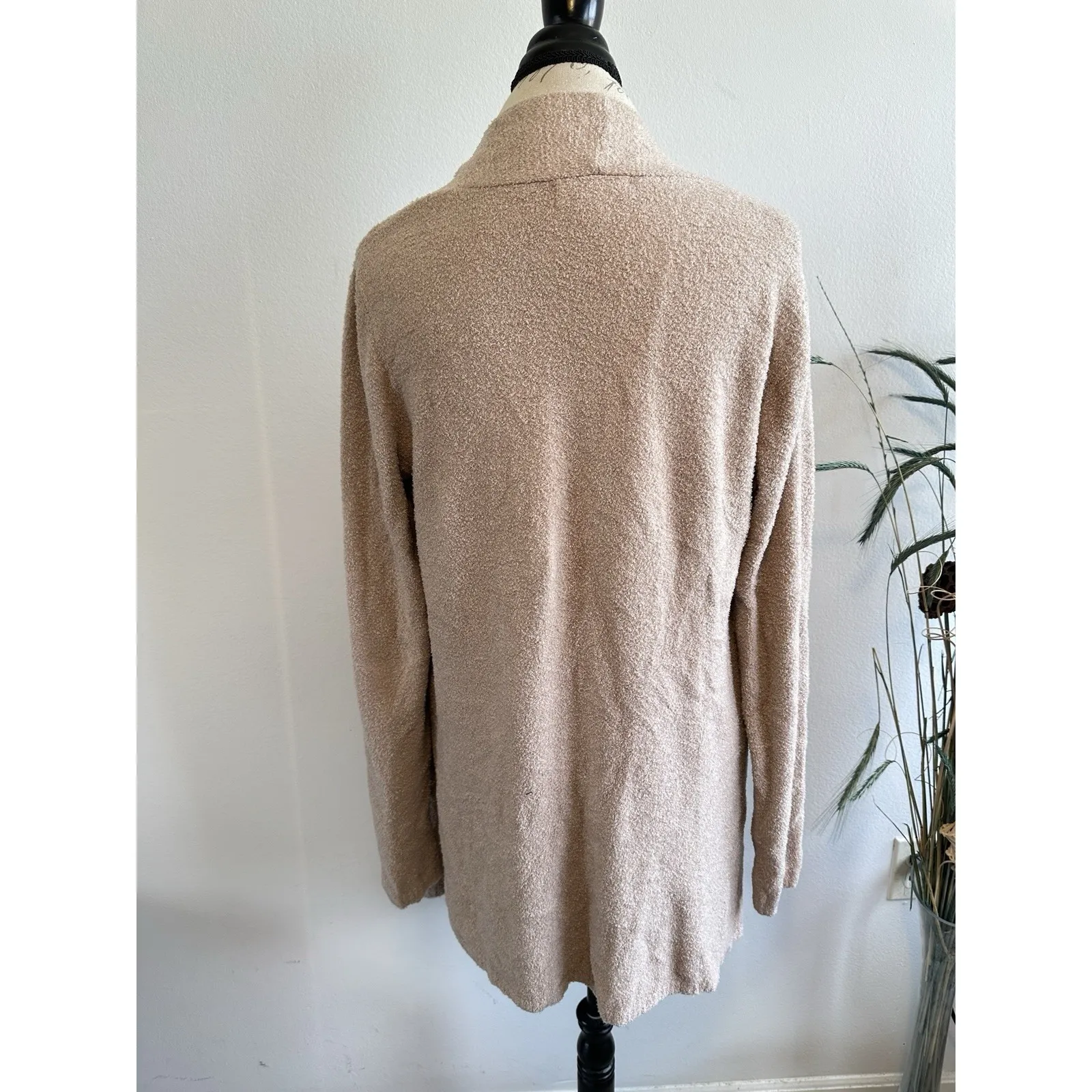 Barefoot Dreams Weekend Wrap Shawl Cardigan CozyChic Lite‎ Cream S/M - Image 2