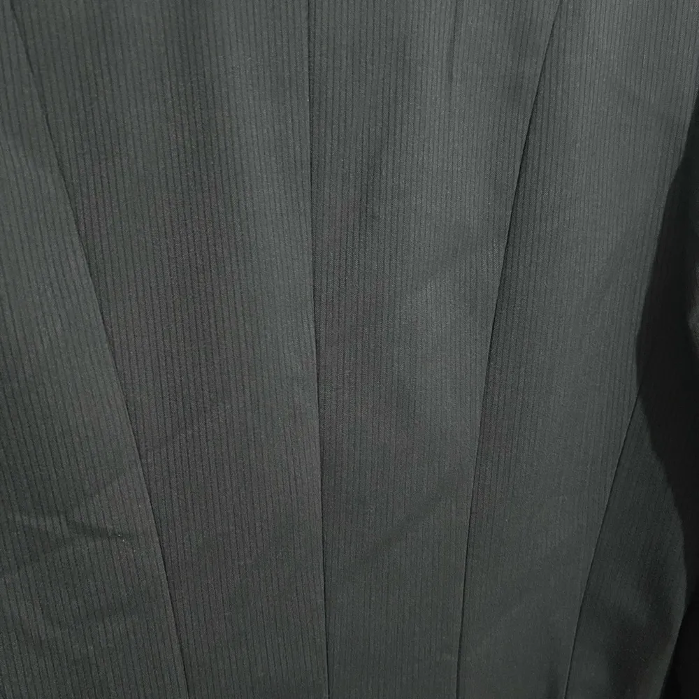 Tahari Black Stripe Blazer Shoulder Pads Size 14 - Image 5