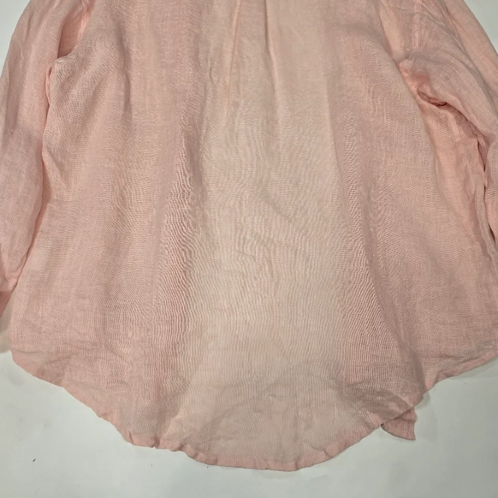 Vitamin A Playa Linen Boyfriend Shirt in Desert EcoLinen - Image 11