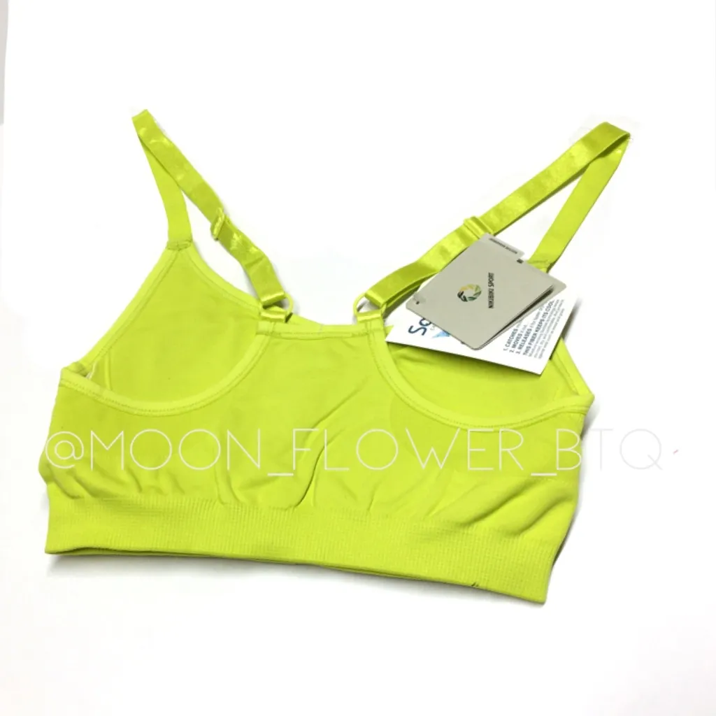 NikiBiki Neon Yellow Seamless Adjustable Strap Sports Bra - Image 5