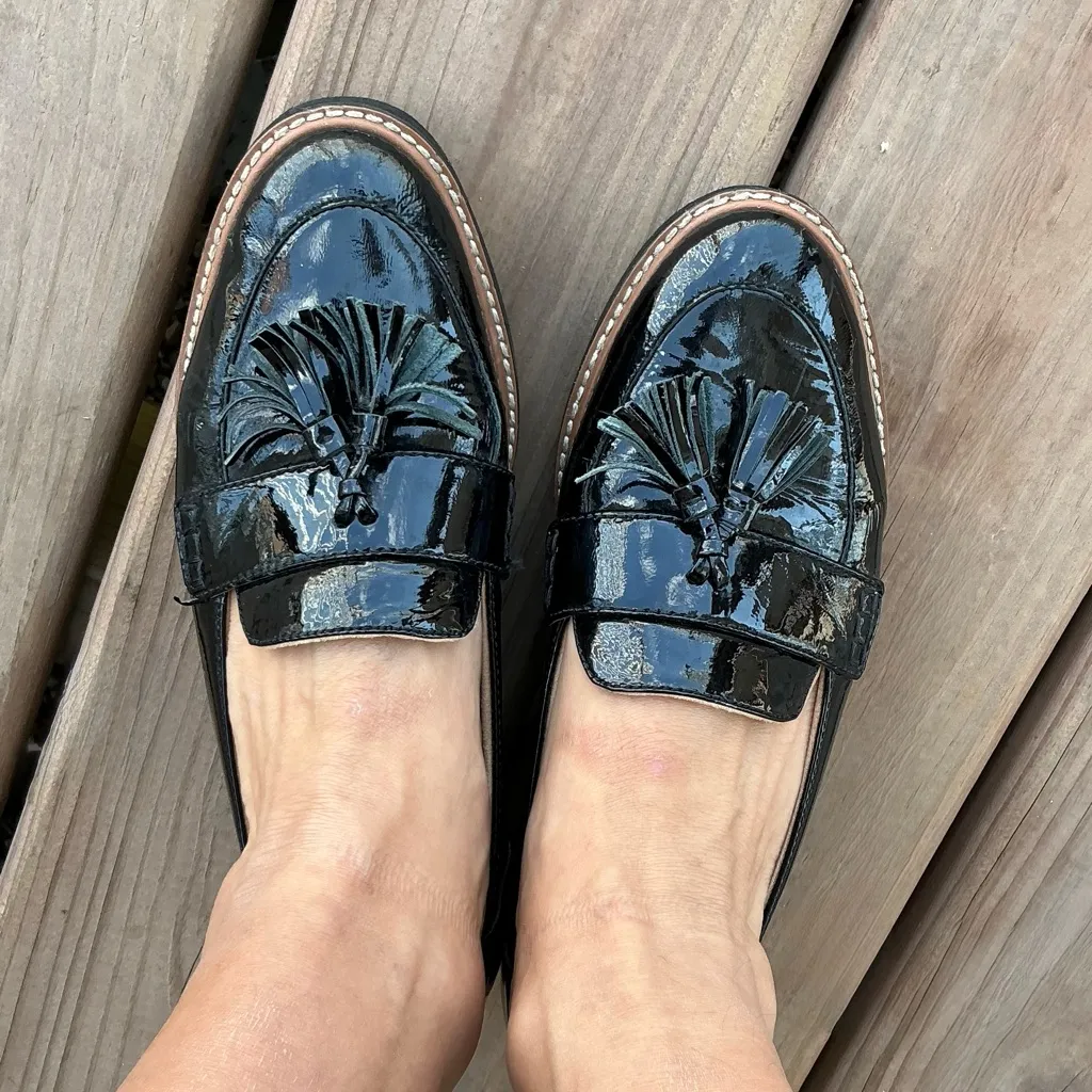 Black Patent Leather Tassel Loafers🌻🌻 - Image 2