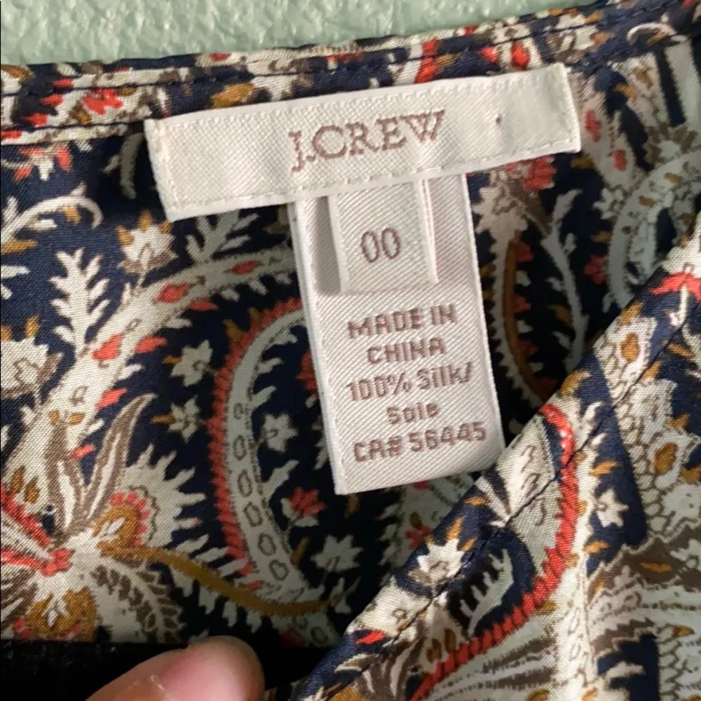 Tabitha popover in feather paisley 100% silk sz 00 - Image 3