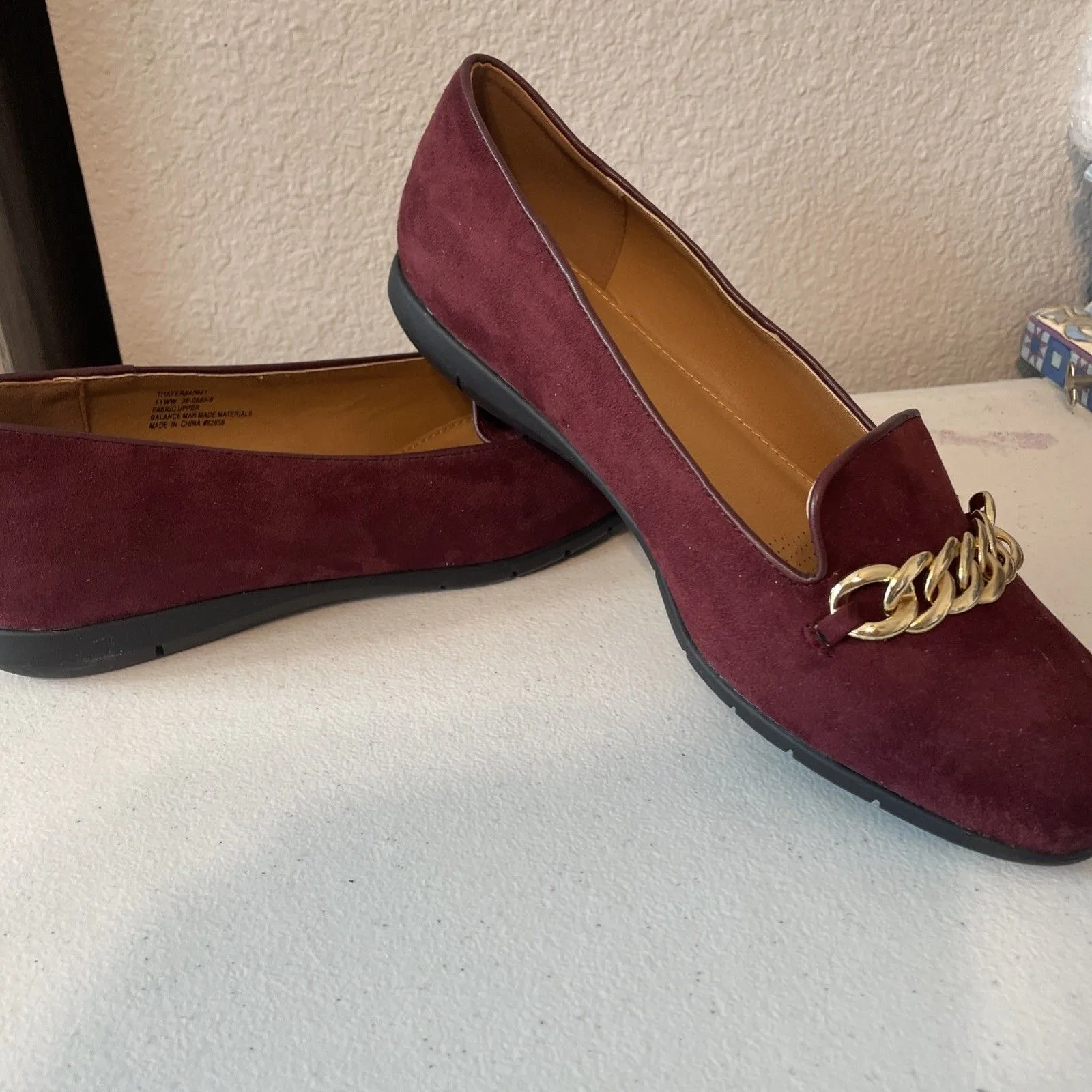 Comfortview Slip On Shoes Chain 11WW Great fall Holiday Color Flats - Image 5