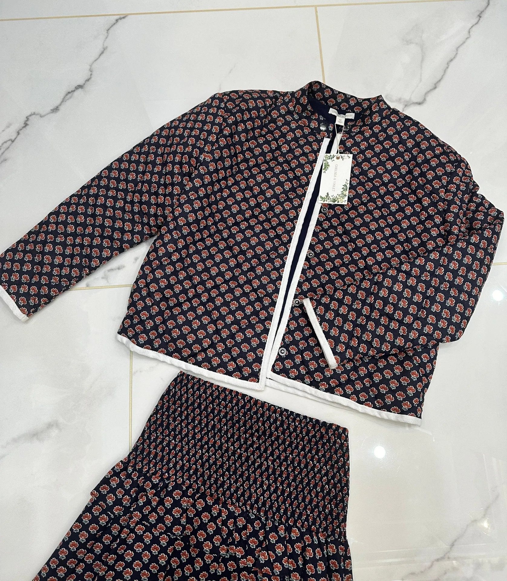 Quilted Jacket And Skirt Set - Image 3