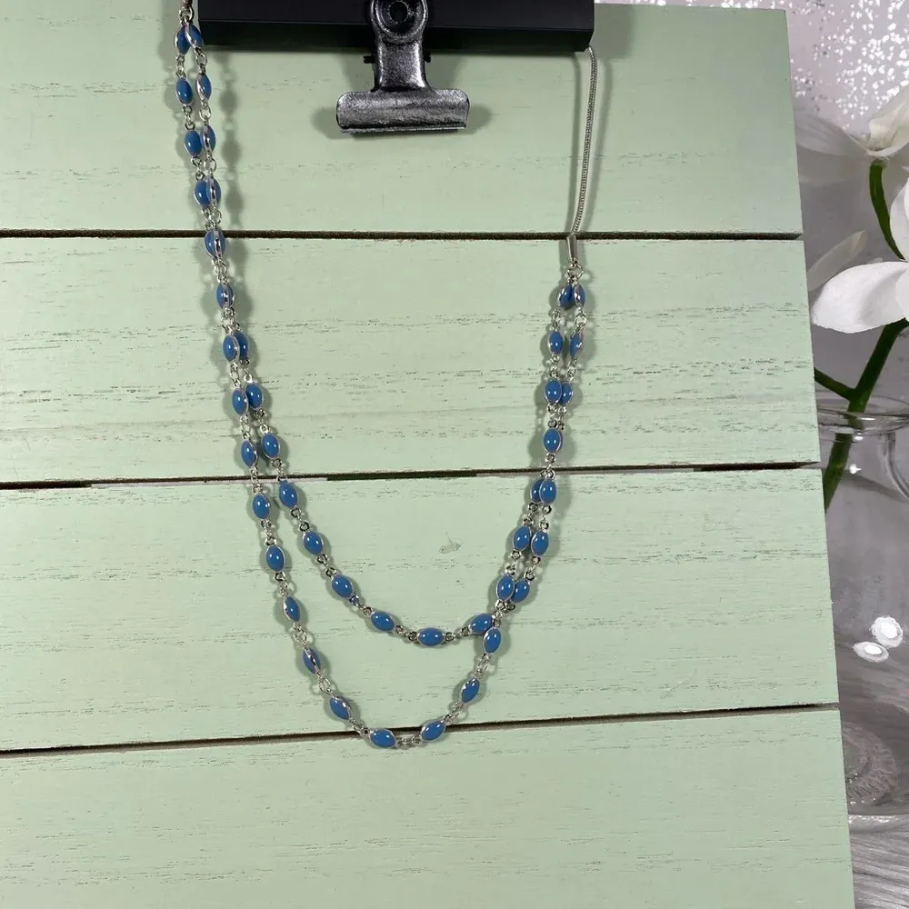 🆕 Simply Vera Wang Blue & Silver Layered Necklace - Image 5