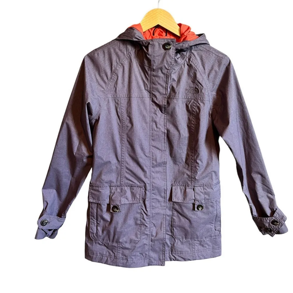THE NORTH FACE Women’s Sz SP Small Lavender Windbreaker Rain Hooded Jacket Coat - Image 3