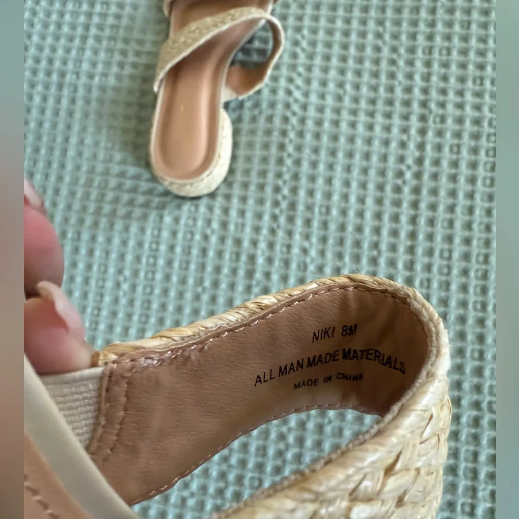 NWT JOIE Niki Natural Straw Braided Woven Strappy Slip-On Sandals Slides 8 US - Image 7