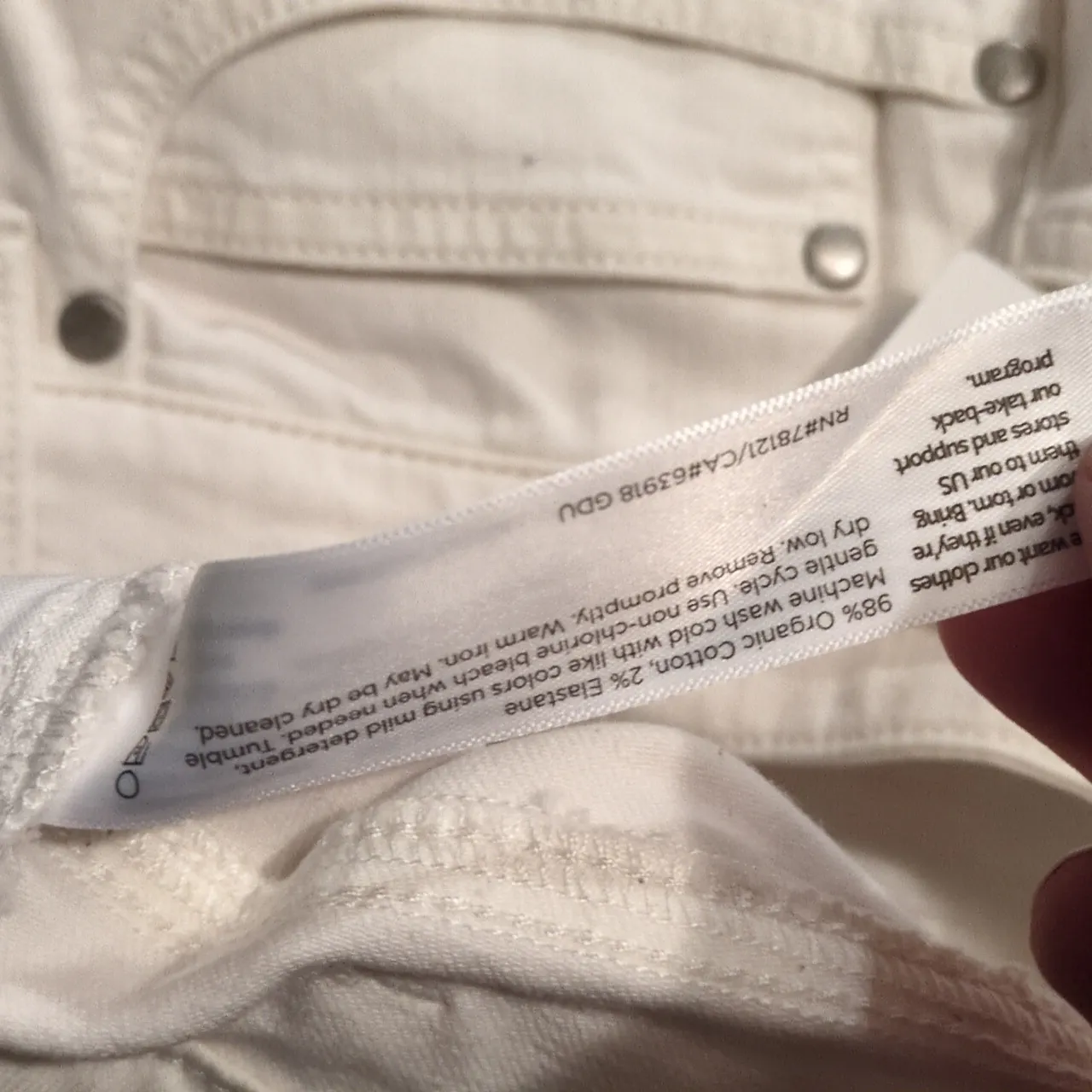 Eileen Fisher Undyed Natural High Waisted Slim Jeans Size 16 - Image 8