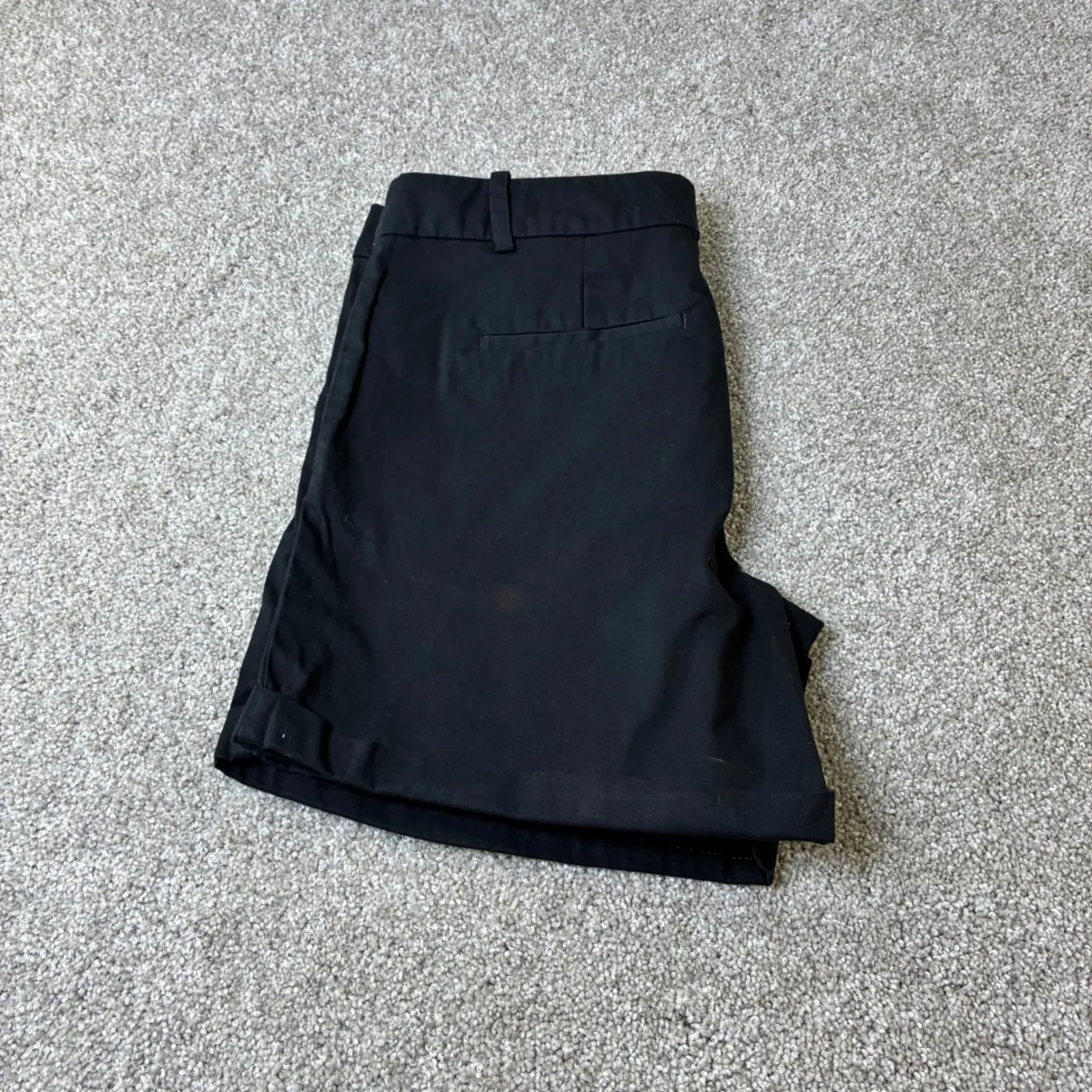 Ann Taylor Factory Black Shorts Cuffed Chino Style‎ Cotton Blend Career Size 8 - Image 5