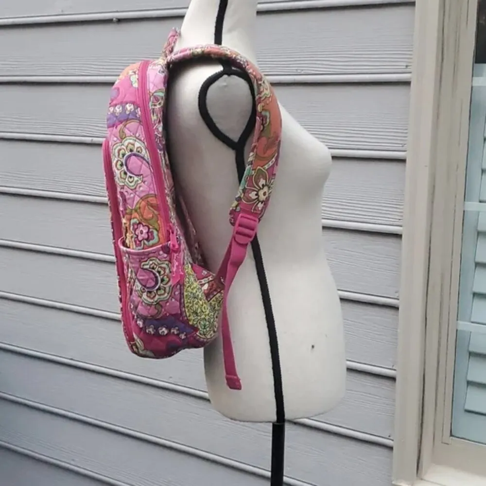 Vera Bradley Pink Swirls Laptop Backpack - Image 2