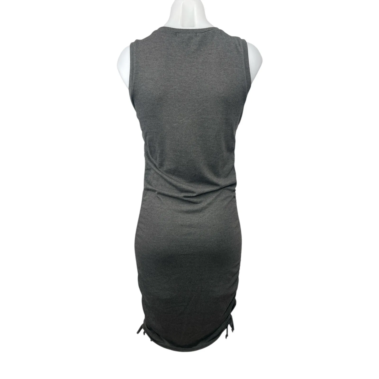 Forever 21 Women's Gray Ruched Sleeveless Knit Mini Bodycon Tank Dress Size M - Image 2