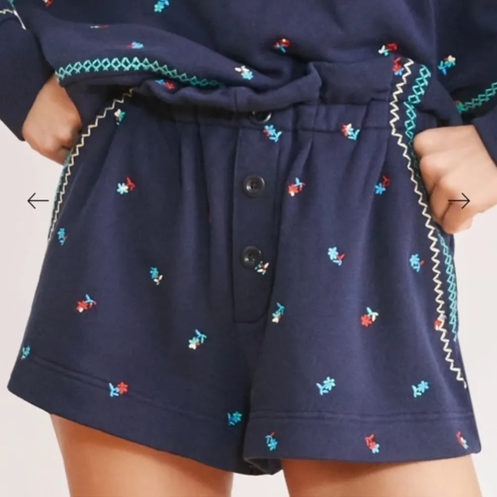 Something Navy Soft Multicolored Shorts w/ Pockets - Image 6