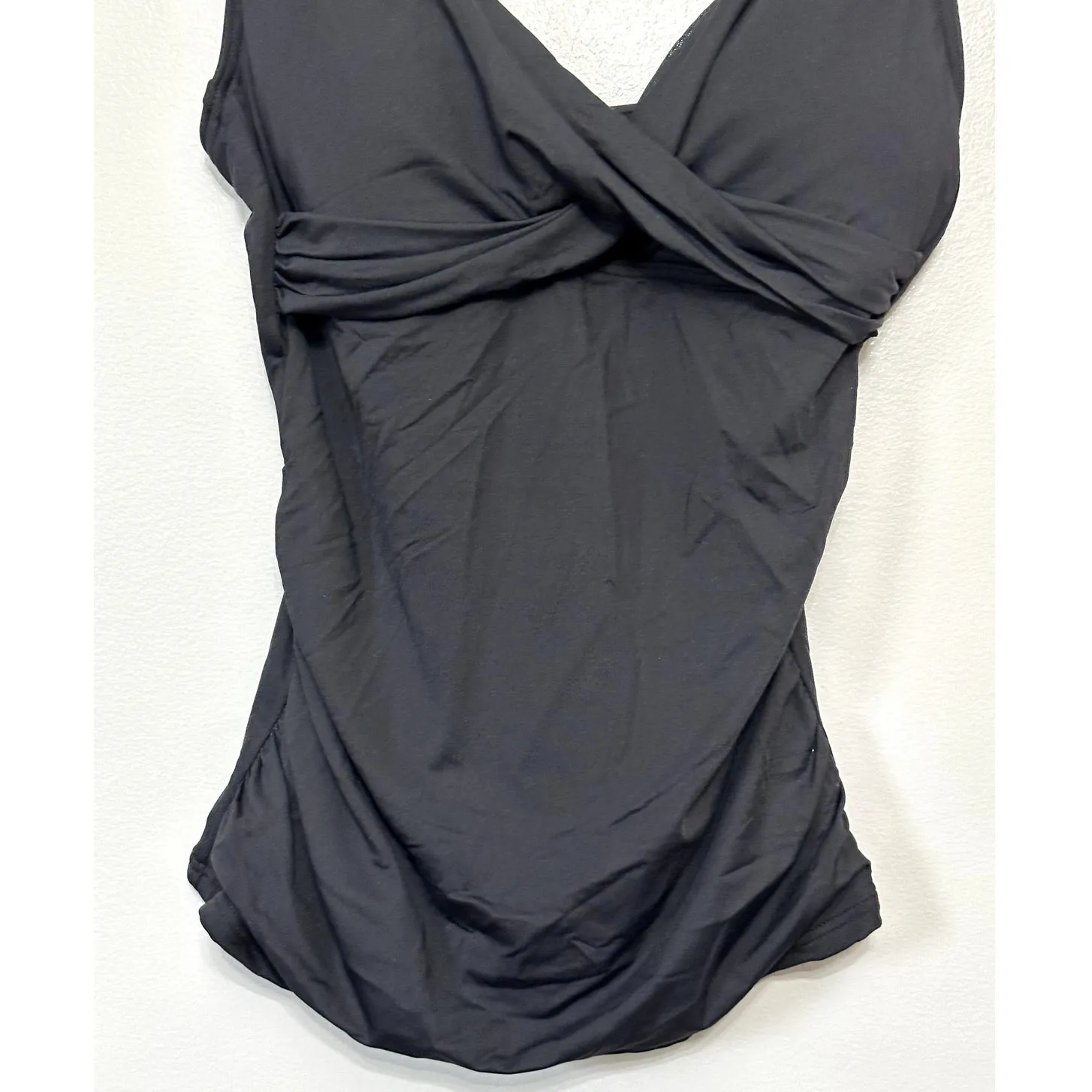 Sea Level Swim Tank Twist Front Adjustable Straps Padded Cups Black W US 4 NWOT - Image 4