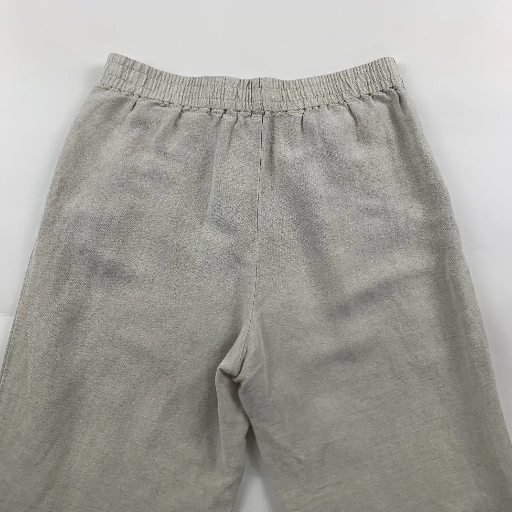 Madewell Flax Linen Blend Relaxed Track Trouser Ankle Pant S - Image 7