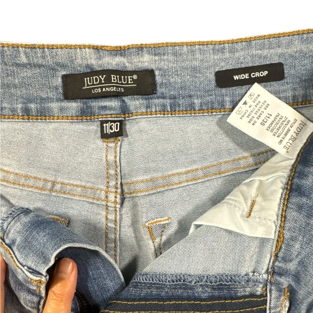 Judy Blue Judy‎ Blue Double the Cool Wide Crop Jeans with Cooling Technology - Image 7