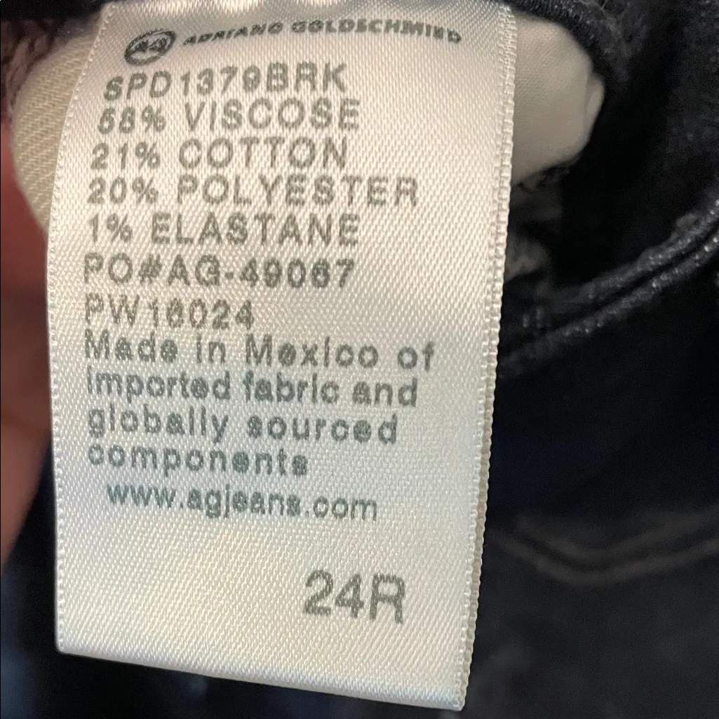 AG Adriano Goldschmied Womens 24R The Farrsh Dark Blue High-Rise Skinny Jeans - Image 4