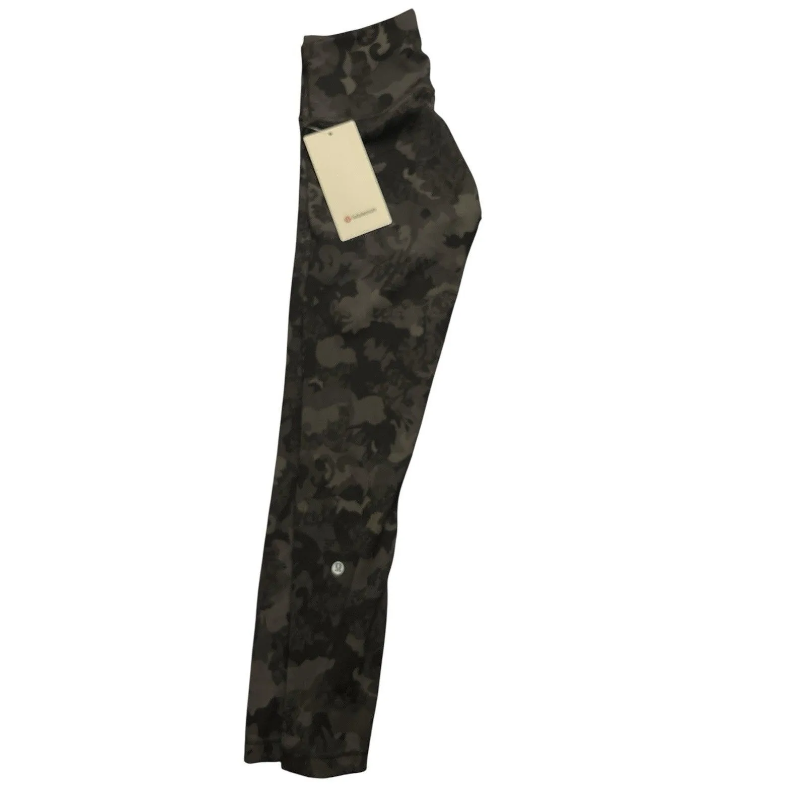 Lululemon Wunder Train HR Tight 25” HLBM Heritage Lace Gray Black Size 8 New - Image 2