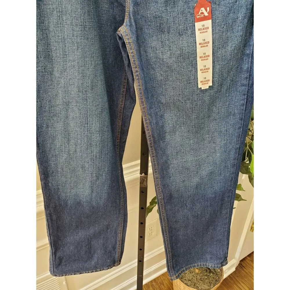 Arizona Women's Denim Blue 100% Cotton Mid Rise Regular Fit Jeans Pants Size 18 - Image 3
