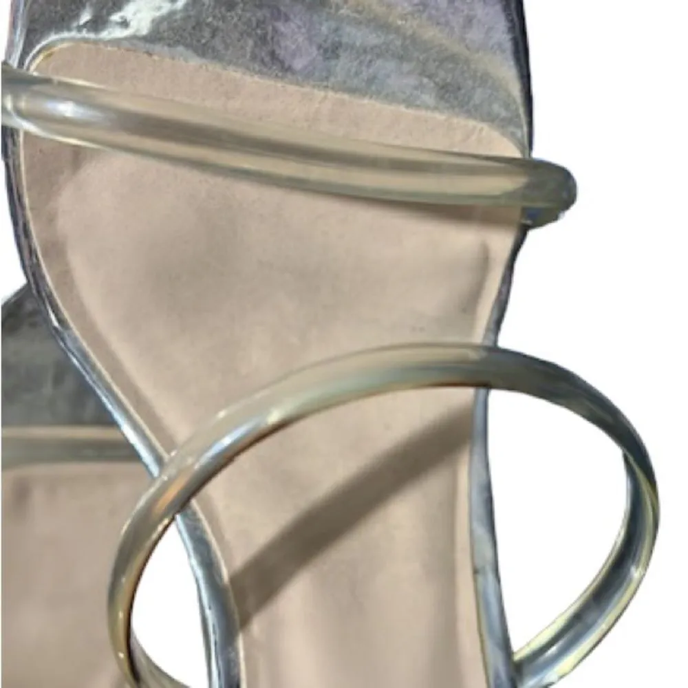 Bebe Silver Heel Sandals Size 9 - Image 5