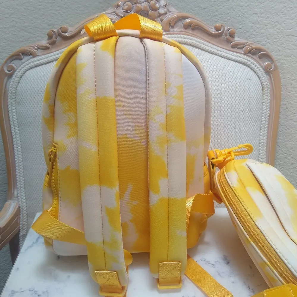 MADDEN GIRL Yellow Neoprene Backpack and Crossbody Bag - Image 7