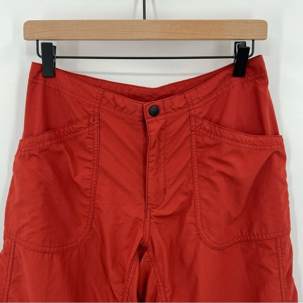 Mountain Hardwear 100% nylon orange outdoor active cropped zip pocket pants 6 - Image 2