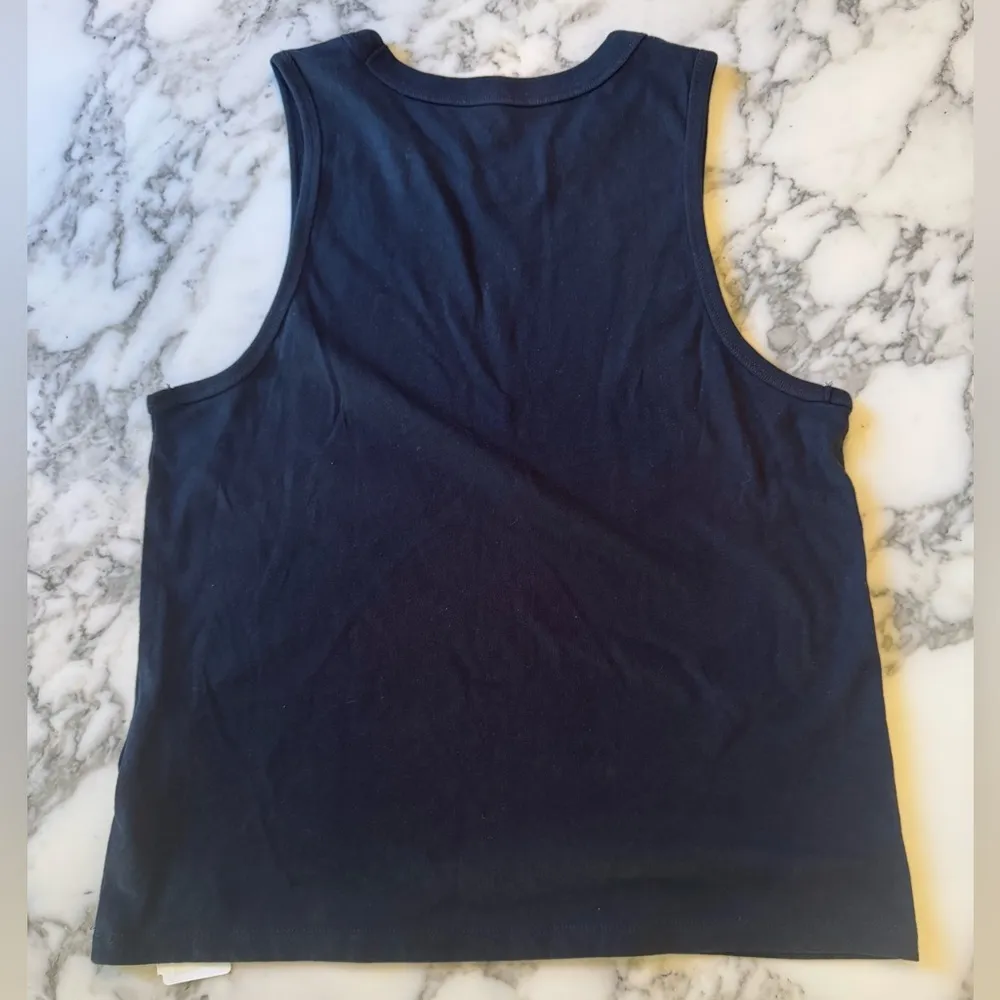 NWT MADEWELL Black Cotton Scoopneck Tank Top Sz Medium - Image 4