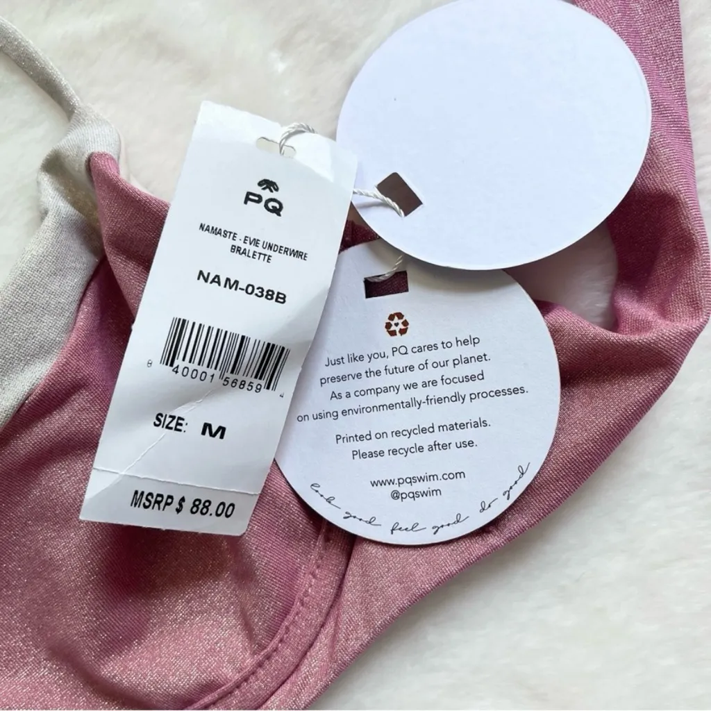 PQ Swim Evie Bikini Set in Namaste Pink Size M - Image 7