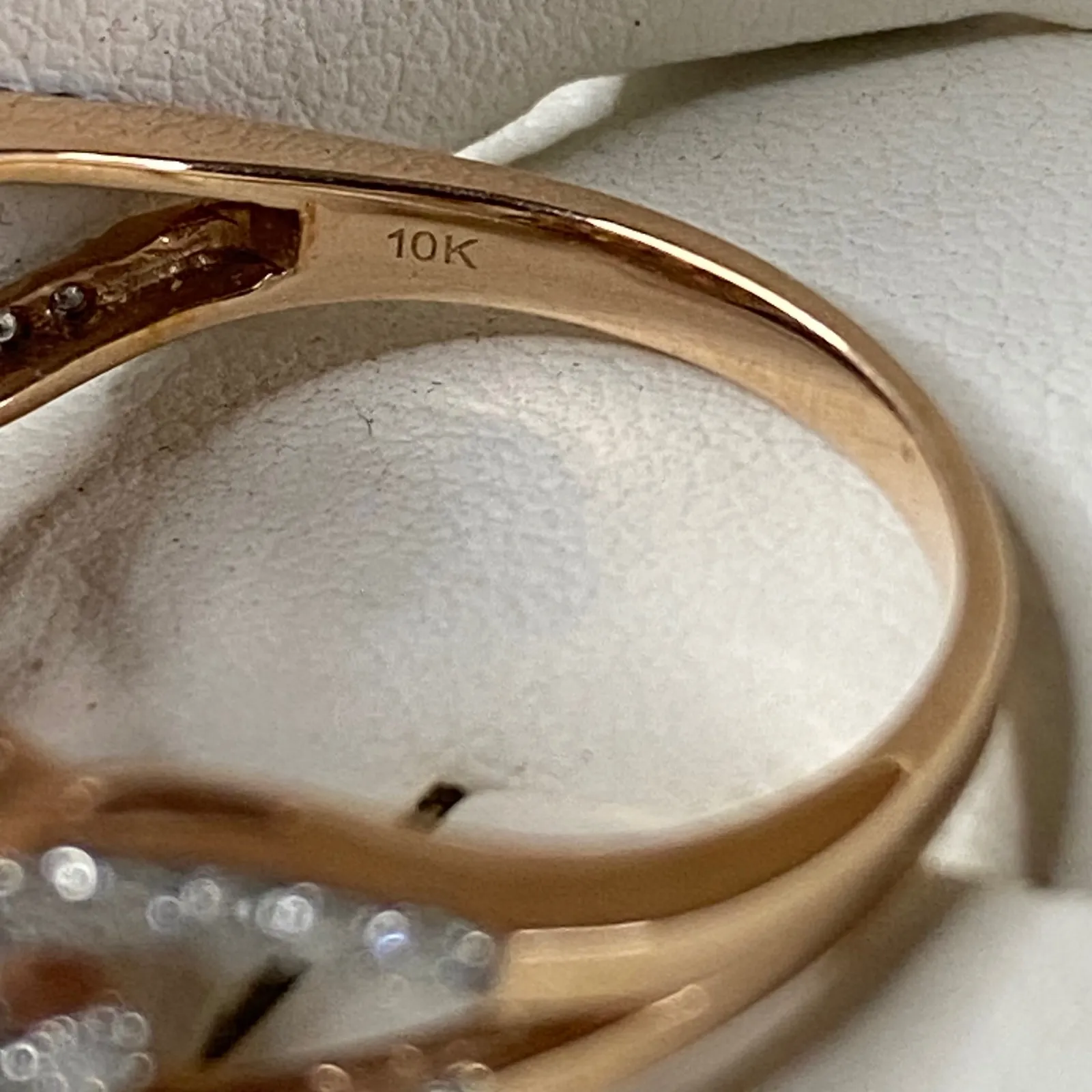 *RARE* Purple & White Diamond 10k Rose Gold‎ Ring Statement Luxury 2.00ctw Sz 10 - Image 8