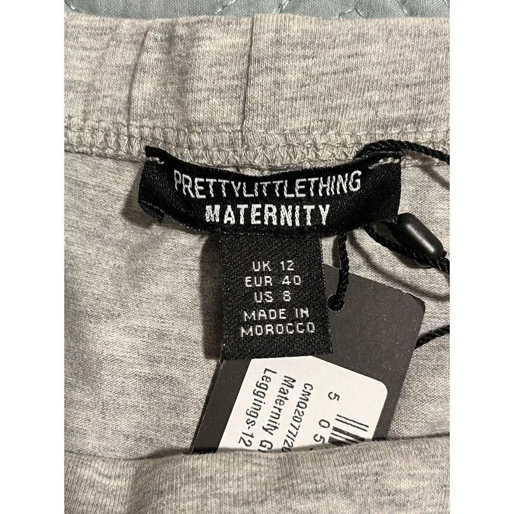 Pretty Little Thing Maternity Leggings Womens Size 8 Gray Sweatpants Tapered NEW - Image 5