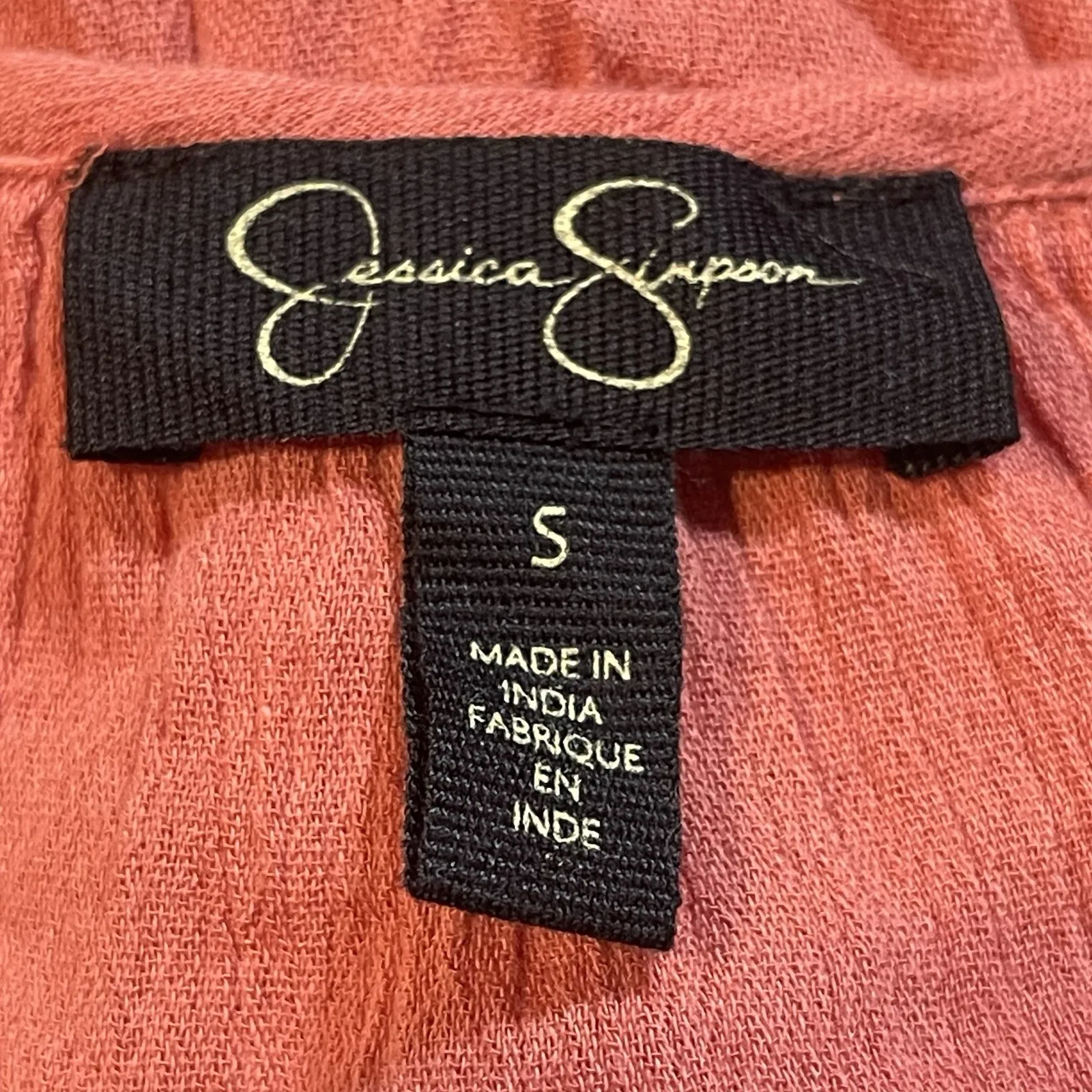 Jessica Simpson Top S Boho Hippy Flowy Popover‎ Peasant Shirt Blouse F-32 - Image 7