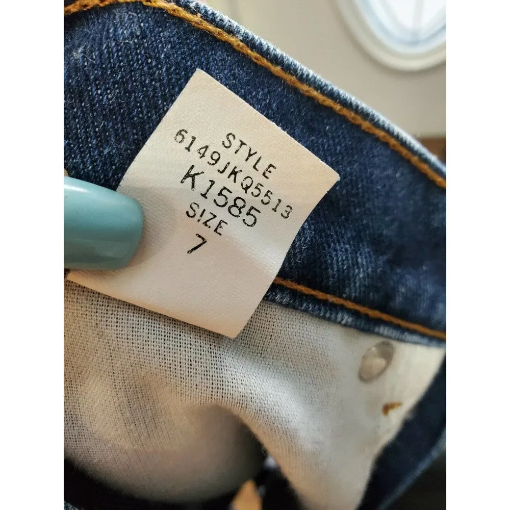 SO GSJC Women's Blue Denim 100% Cotton Pull on Casual Short Jeans Skirt Size 7 - Image 7