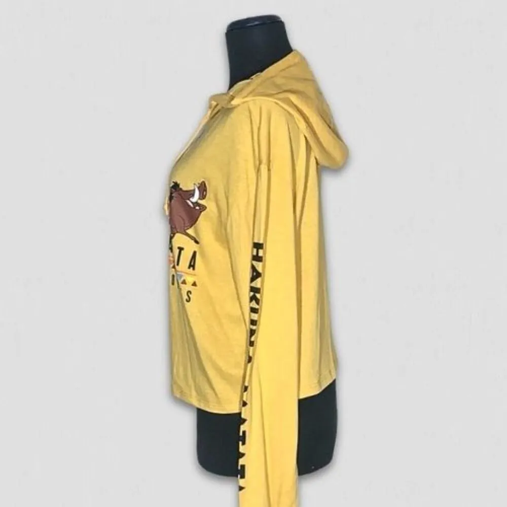 Disney The Lion King Hooded Sweatshirt Hakuna Matata Gold XS - Image 4