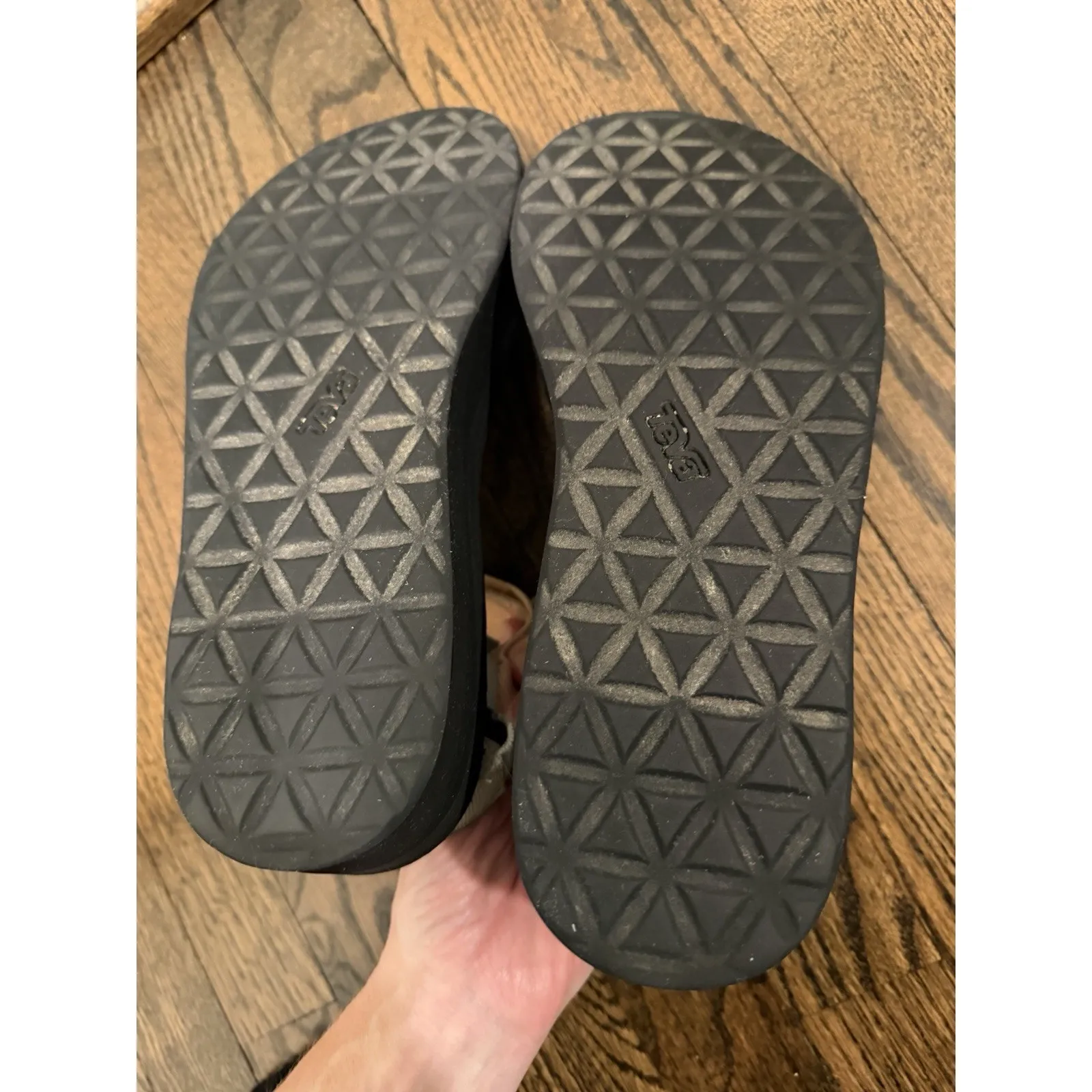 Teva Flatform Universal Platform Sandals Women's Size 9 Sage Peach Lt Blue $80 - Image 8