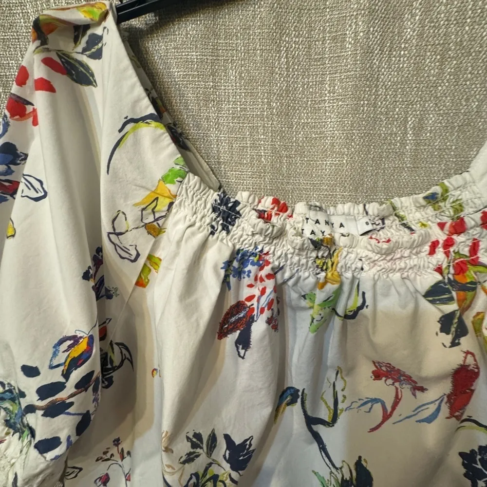 Tanya Taylor Stassi Floral Top size 10 Like New! - Image 5