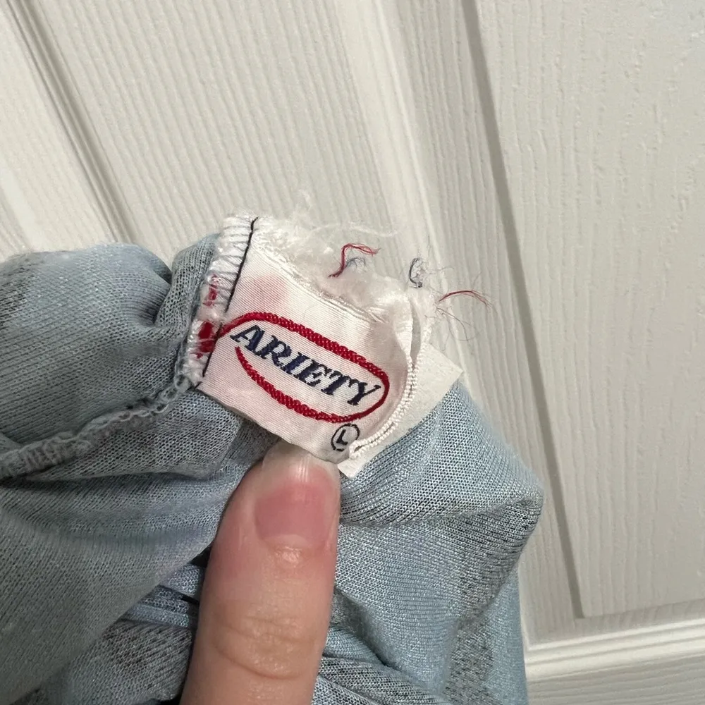 Y2K Ariety blue and black zebra print longer sleeve velvet shirt size large - Image 5