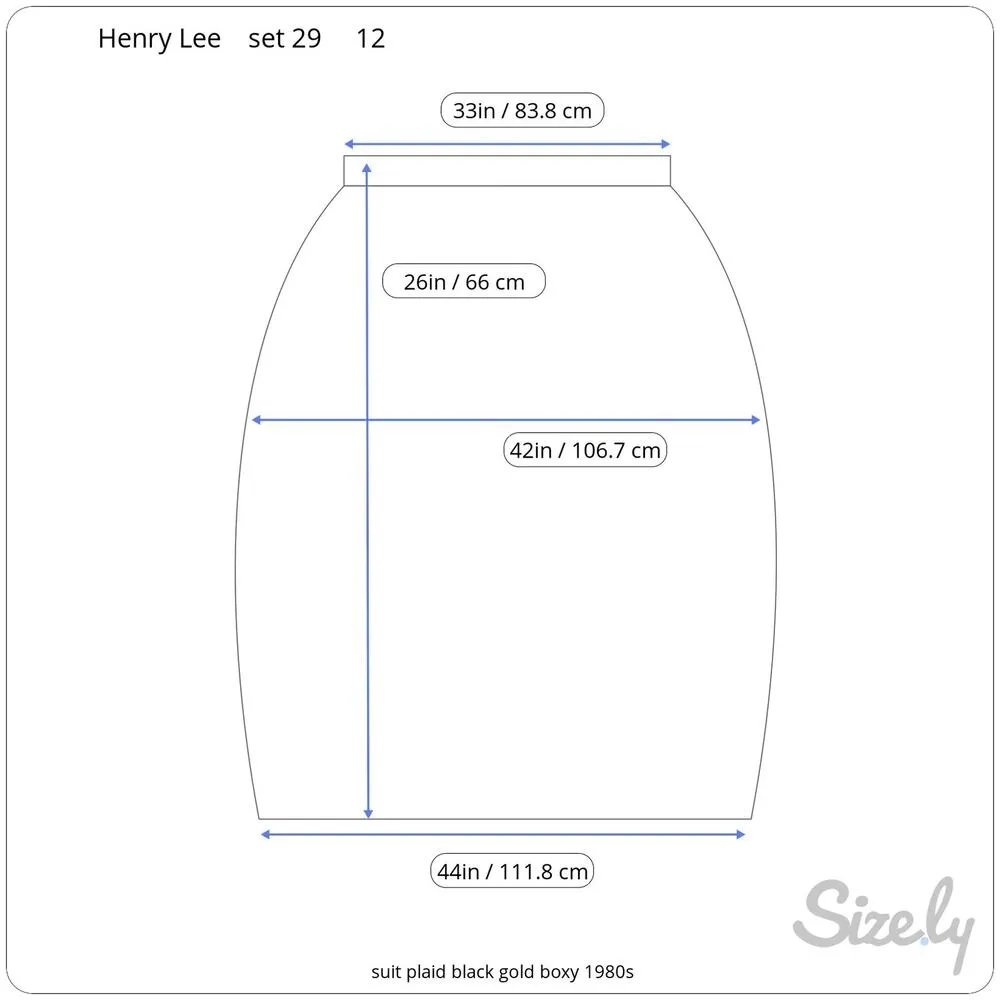 suit plaid black gold boxy 1980s Size 12 - Image 2