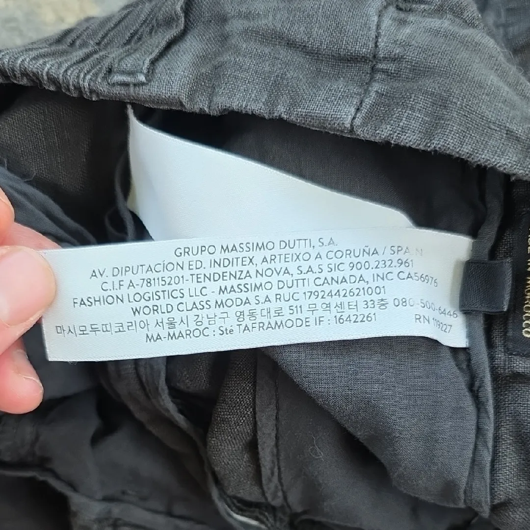 Mossimo Dutti Linen Bermuda Shorts Dark Charcoal Gray 2 - Image 5