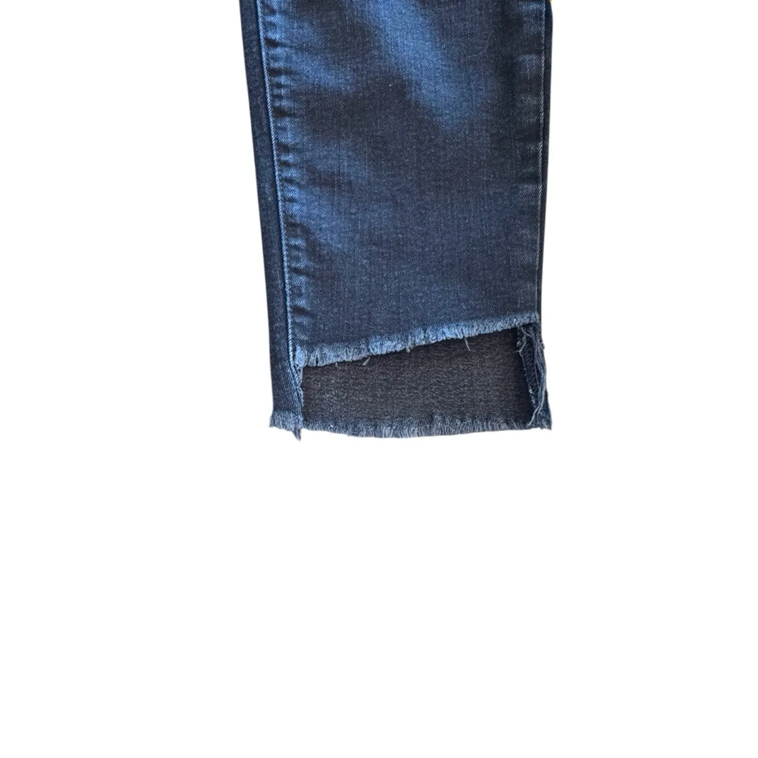 Current Elliott sz 31 Jeans High waist Stiletto Dark Blue‎ With Uneven Hem - Image 6