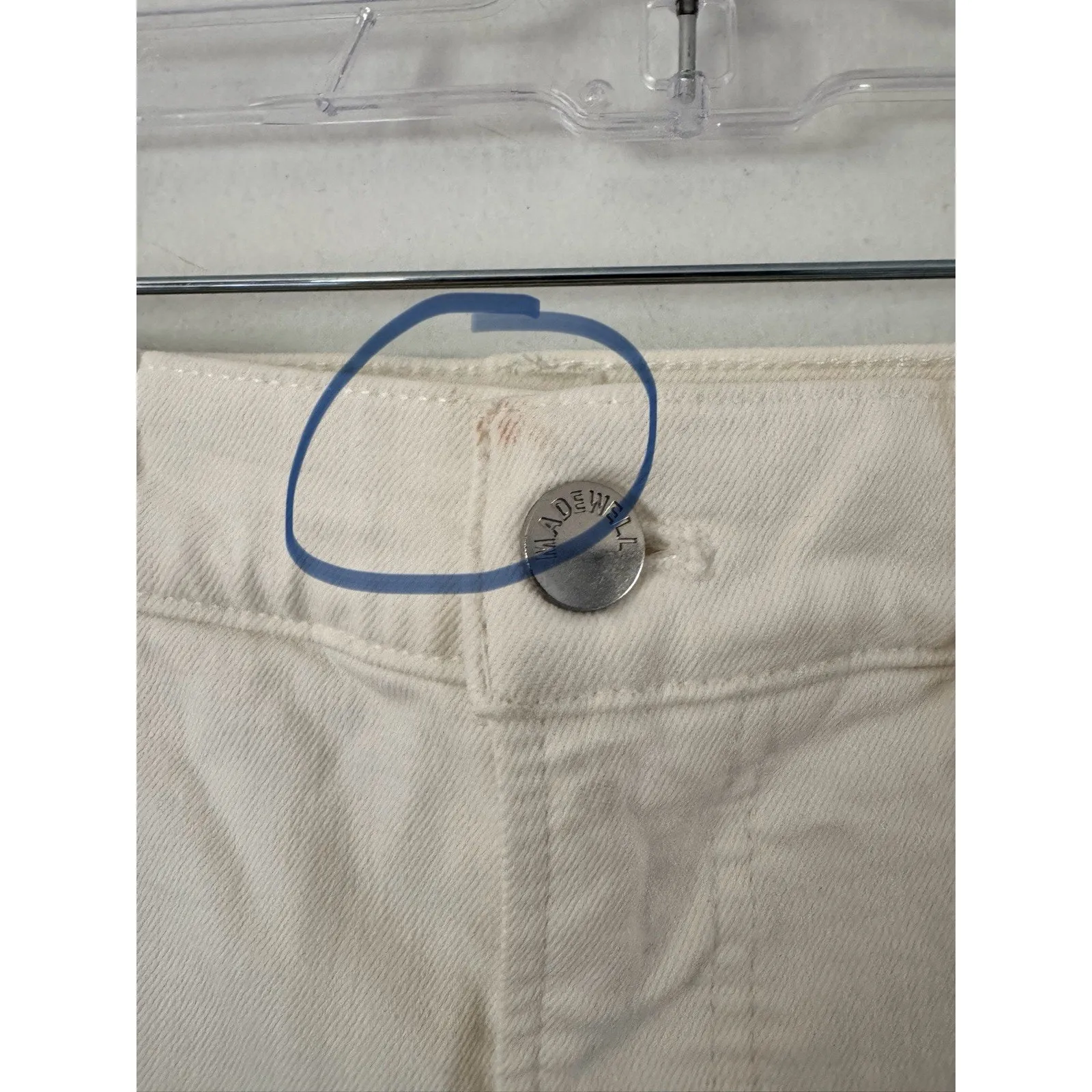 NWD Madewell Tile White The Perfect Vintage Wide Leg Crop Jeans Size 30 - Image 9