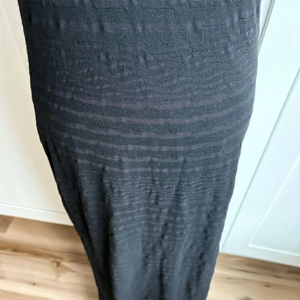Ann Taylor LOFT Women's Black Textured Knit Maxi Dress Size S Casual - Image 5