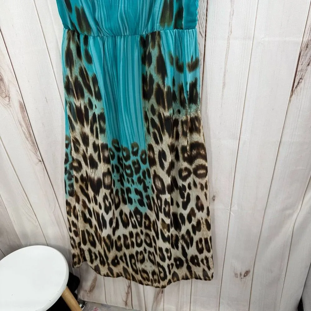 Studio West Women’s Petite Medium Beach Maxi Dress Blue Patterned Size undefined - Image 5