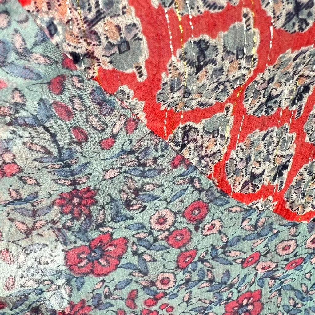 Rebecca Taylor Amanda Off-Shoulder Silk Tiered Chiffon Dress Mixed Print Size 0 - Image 9