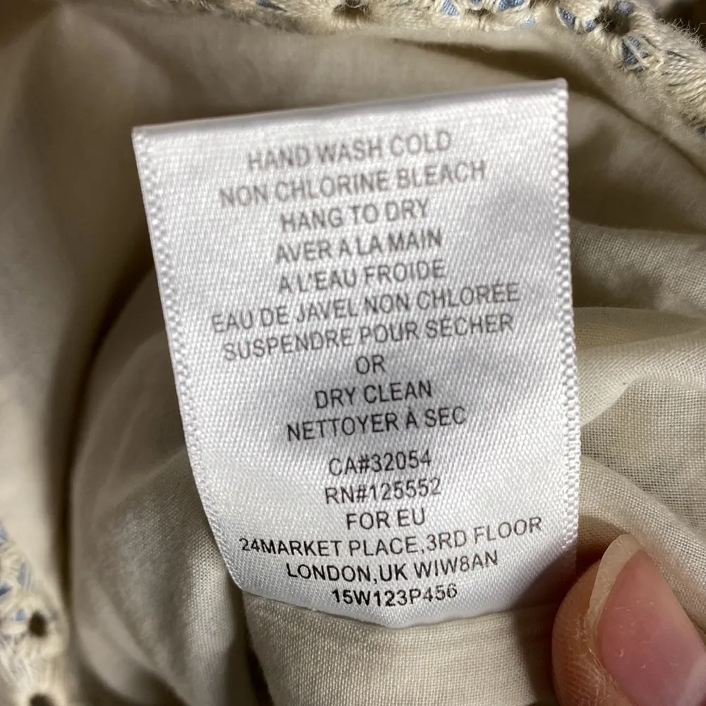 Dolan Anthropologie Left Cost Collection Rossi floral eyelet Moto jacket size S - Image 11