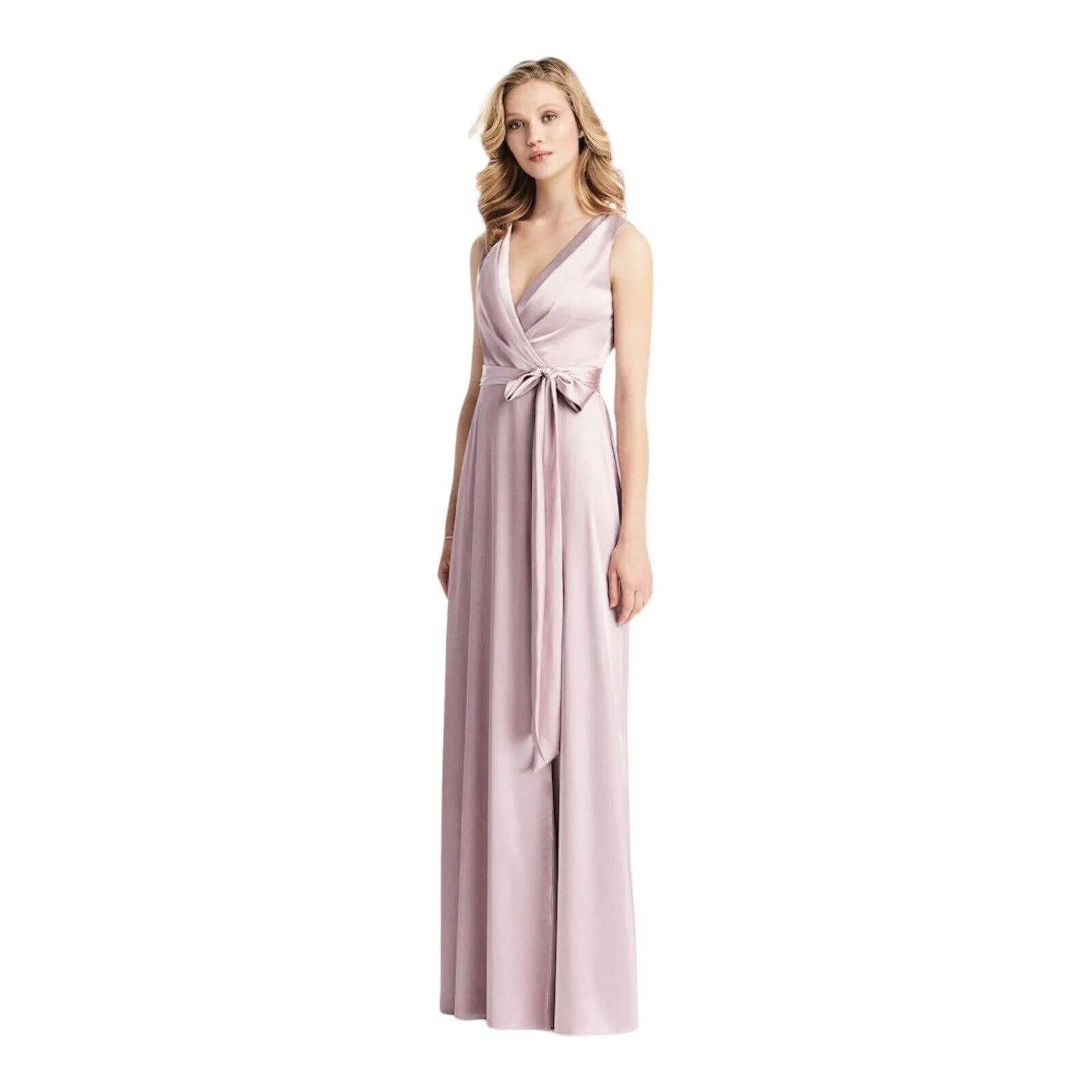 Jenny Packham JP1026 Stretch Wrap‎ Dress French Truffle 18 New Pink - Image 3